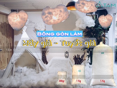 Bông gòn trang trí làm mây giả tuyết giả BONGGON-01