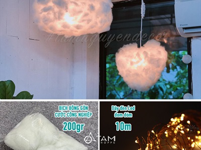 Bông gòn trang trí làm mây giả tuyết giả BONGGON-01