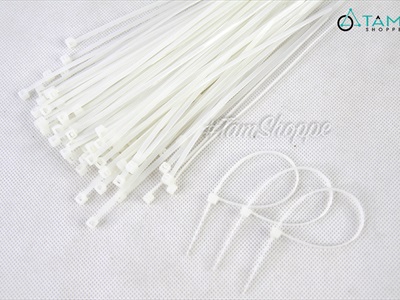 Dây rút nhựa trắng đen nhiều cỡ (bịch 100 đủ) DCHM-DR-01