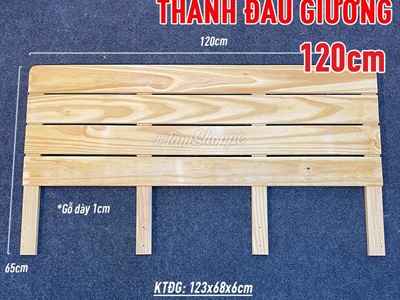 Giường Pallet gỗ thông mới láng mịn cứng cáp chống mọt GIUONG-01