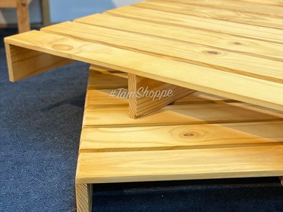 Giường Pallet gỗ thông mới láng mịn cứng cáp chống mọt GIUONG-01