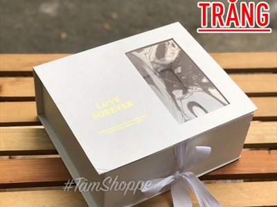 Hộp quà sang trọng cửa sổ trong suốt tự gấp dễ dàng HOPQUA-01