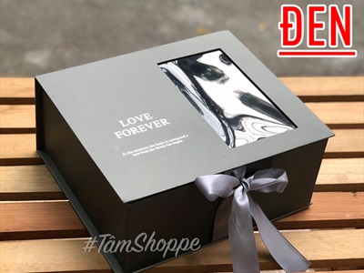 Hộp quà sang trọng cửa sổ trong suốt tự gấp dễ dàng HOPQUA-01