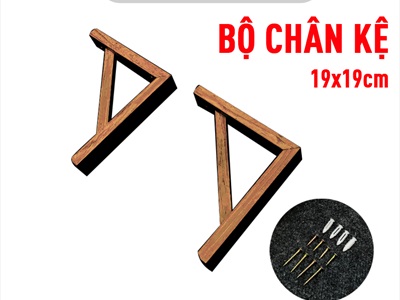 Kệ gỗ treo tường ê ke gỗ vuông góc đơn giản KTT-GO-01