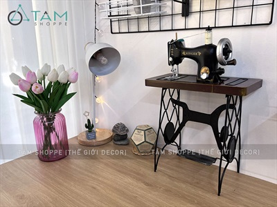 Mô hình bàn máy may sắt Vintage cao 40cm MHVT-BMM-01