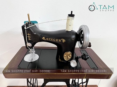 Mô hình bàn máy may sắt Vintage cao 40cm MHVT-BMM-01