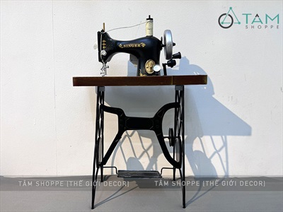 Mô hình bàn máy may sắt Vintage cao 40cm MHVT-BMM-01