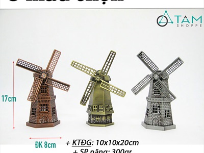 Mô hình cối xay gió biểu tượng Hà Lan (Hợp kim) MHKQTG-CX.GI-02