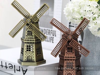 Mô hình cối xay gió biểu tượng Hà Lan (Hợp kim) MHKQTG-CX.GI-02