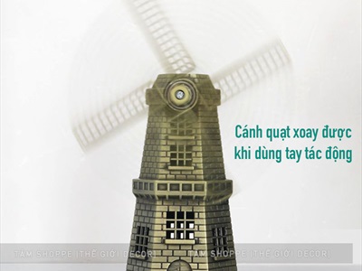 Mô hình cối xay gió biểu tượng Hà Lan (Hợp kim) MHKQTG-CX.GI-02
