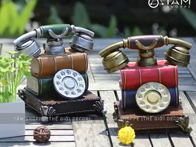 Mô hình điện thoại quay số giả cổ cuốn sách MHVT-Đ.TH-04