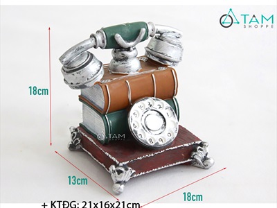 Mô hình điện thoại quay số giả cổ cuốn sách MHVT-Đ.TH-04