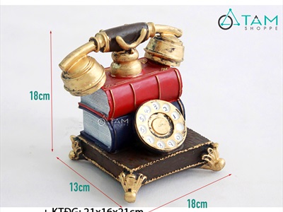 Mô hình điện thoại quay số giả cổ cuốn sách MHVT-Đ.TH-04