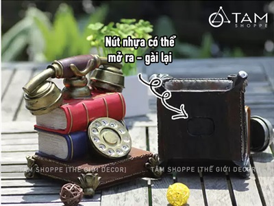 Mô hình điện thoại quay số giả cổ cuốn sách MHVT-Đ.TH-04