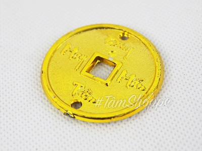 Mô hình đồng tiền vàng nhựa trang trí Tết nhiều cỡ DONGTIEN-01
