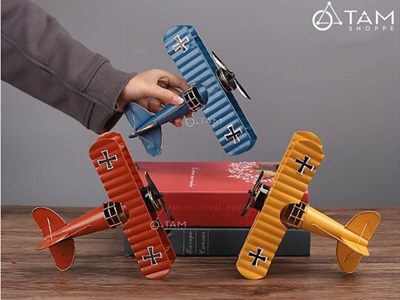 Mô hình máy bay sắt cổ điển chiến đấu MHVT-MB-01