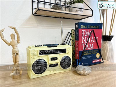 Mô hình máy catssette radio cao 11cm (chưa tính cần) MHVT-MCSR-01