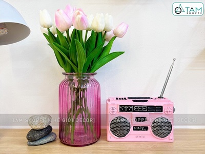 Mô hình máy catssette radio cao 11cm (chưa tính cần) MHVT-MCSR-01