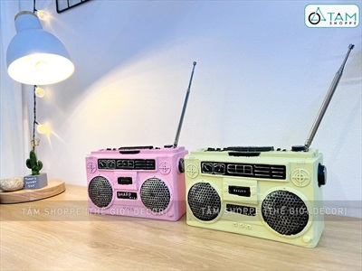 Mô hình máy catssette radio cao 11cm (chưa tính cần) MHVT-MCSR-01