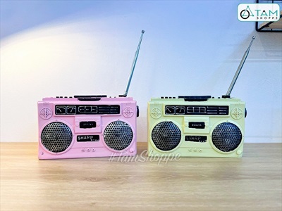 Mô hình máy catssette radio cao 11cm (chưa tính cần) MHVT-MCSR-01