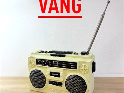 Mô hình máy catssette radio cao 11cm (chưa tính cần) MHVT-MCSR-01