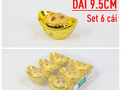 Mô hình thỏi vàng trang trí Tết nhiều cỡ THOIVANG-01