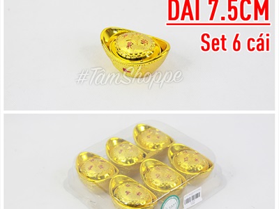 Mô hình thỏi vàng trang trí Tết nhiều cỡ THOIVANG-01