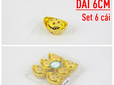 Mô hình thỏi vàng trang trí Tết nhiều cỡ THOIVANG-01