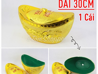 Mô hình thỏi vàng trang trí Tết nhiều cỡ THOIVANG-01