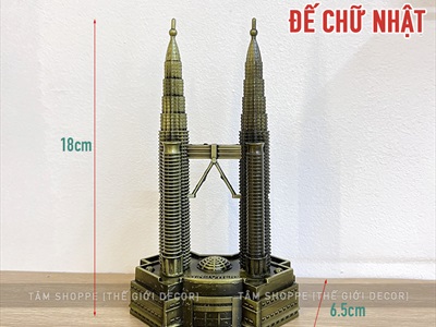 Mô hình Tòa tháp đôi Petronas biểu tượng Malaysia MHKQTG-PETRONAS-01