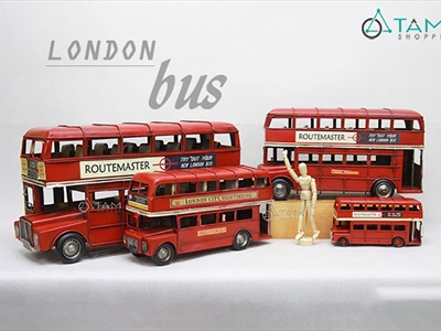 Mô hình xe buýt 2 tầng London đỏ cổ điển MHX-BUS2T-01
