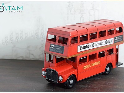Mô hình xe buýt 2 tầng London đỏ cổ điển MHX-BUS2T-01