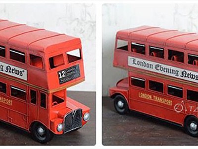 Mô hình xe buýt 2 tầng London đỏ cổ điển MHX-BUS2T-01