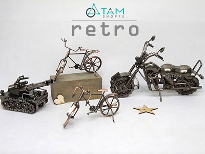 Mô hình xe đạp sắt Vintage MHX-XD-01