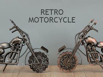 Mô hình xe moto bánh xích dây xoắn hầm hố MHX-MOTO-02