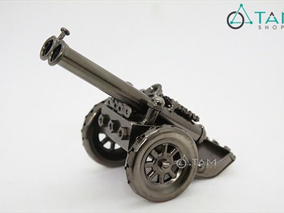 Mô hình xe súng đại bác 2 nòng sắt MHX-SĐB-01