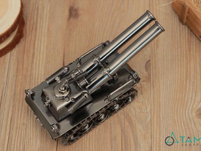 Mô hình xe tăng sắt 2 nòng đại bác MHX-XT-01