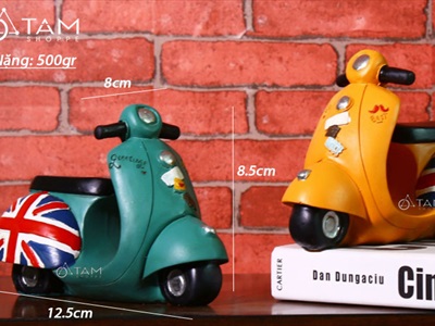 Mô hình xe Vespa ống tiết kiệm Composite MHX-VESPA-02