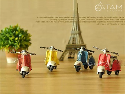 Mô hình xe Vespa sắt mini MHX-VESPA-01