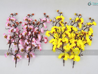 Set 05 cành mai đào bonsai D27cm cùng loại CANHHOA-01