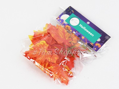 Set 10 lá phong giả màu vàng thu lớn nhỏ ngẫu nhiên PKHM-24