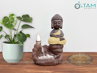 Thác khói trầm hương để bàn phật bên suối [Tặng 10 nụ trầm] TKTH-02