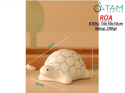 Tượng con vật gốm trắng đen Bắc Âu cỡ nhỏ nhiều kiểu TCV-LXK-01