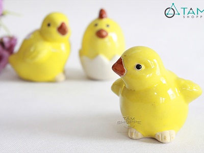 Tượng gà con lông vàng cute TCV-GA-02