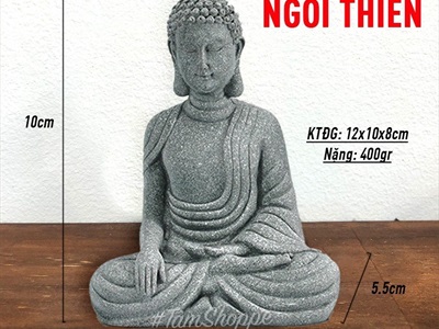 Tượng phật ngồi 2 kiểu resin giả đá TUONGPHAT-01