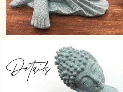 Tượng phật ngồi 2 kiểu resin giả đá TUONGPHAT-01