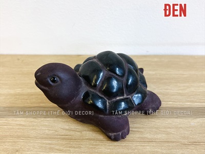 Tượng rùa gốm nâu đất TCV-RUA-01