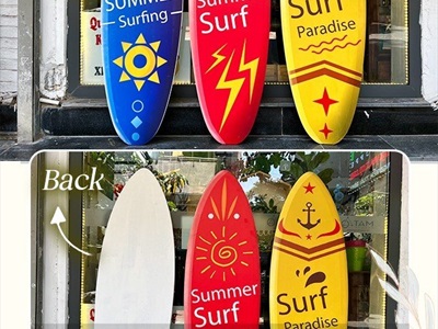 Ván lướt sóng trang trí chủ đề Surf Paradise cao 150cm VLS-02