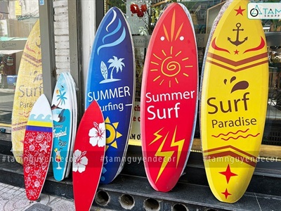 Ván lướt sóng trang trí chủ đề Surf Paradise cao 150cm VLS-02