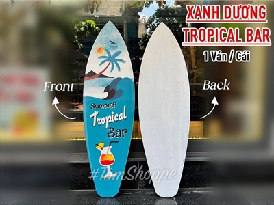 Ván lướt sóng trang trí chủ đề Tropical bar cao 90cm VLS-01